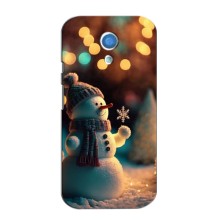Чехлы на Новый Год Motorola MOTO G2 – Снеговик праздничный