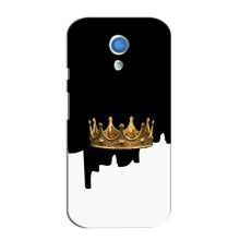 Чехол (Корона на чёрном фоне) для Мото Джи 2 – Золотая корона
