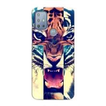 Чехлы с изображением разных животных для Motorola MOTO G20 (Яркий Тигр)