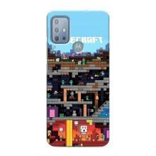 Чохол Майнкрафт на Motorola MOTO G20 (AlphaPrint) Minecraft (фон Minecraft)