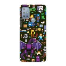 Чохол Майнкрафт на Motorola MOTO G20 (AlphaPrint) Minecraft (Колаж Майнкрафт)