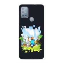 Чохол Майнкрафт на Motorola MOTO G20 (AlphaPrint) Minecraft (персонажі Minecraft)