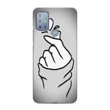 Чохол з принтом для Motorola MOTO G20 (AlphaPrint - Знак сердечка)
