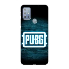 Чеjхол PUBG для Моторола МОТО Г20 (AlphaPrint) (Лого PUBG)