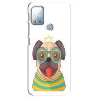 Бампер для Motorola Moto G20 с картинкой "Песики" (Собака Король)