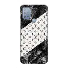 Чехол Стиль Louis Vuitton на Motorola MOTO G20 (LV на белом)