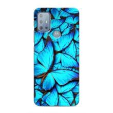 Силиконовый бампер с картинкой животных для Motorola MOTO G20 (Крылья бабочек)