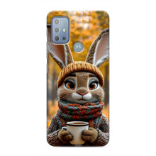 Печатный чехол «Зверята с кофе» для Motorola MOTO G20