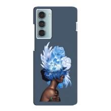 Чехлы (ART) Цветы на Motorola MOTO G200 (VPrint) (Цветы на голове)