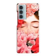 Чехлы (ART) Цветы на Motorola MOTO G200 (VPrint) (Глаза в цветах)