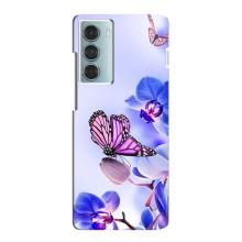 Чехлы с Цветами для Motorola MOTO G200 (VPrint) (Бабочка на цветочке)