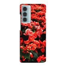 Чехлы с Цветами для Motorola MOTO G200 (VPrint) (Цветы красные)