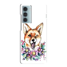 Чехлы с картинкой Лисички для Motorola MOTO G200 (VPrint) (Веселая лисичка)