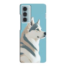 Чехол с Хаски для Motorola Moto G200 - (AlphaPrint) (Хаски арт)