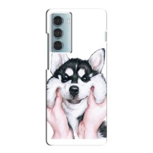 Чехол с Хаски для Motorola Moto G200 - (AlphaPrint) (Хаски улыбака)
