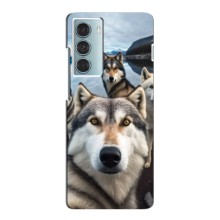 Чехол с Хаски для Motorola Moto G200 - (AlphaPrint) (Селфи ХАски)