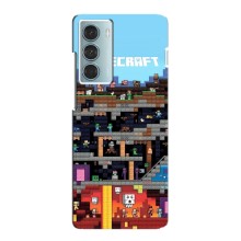 Чехол Майнкрафт на Motorola MOTO G200 (AlphaPrint) Minecraft (фон Minecraft)