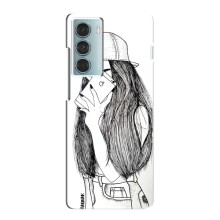 Чехол с печатью для Motorola MOTO G200 - (Мода) (AlphaPrint) (Фото девочки)