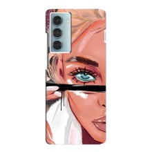 Чехол с печатью для Motorola MOTO G200 - (Мода) (AlphaPrint) (Макияж)