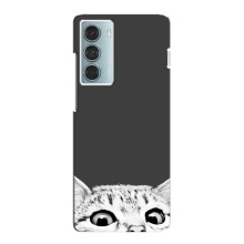 Чехол на Мото G200 с Котами (VPrint) (Выглядывает кот)
