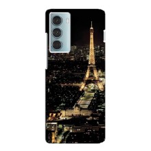 Чехол Эйфелева Башня для Motorola MOTO G200 - (AlphaPrint) (Ночной Париж)