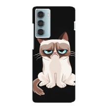 Чехол с принтом для Motorola MOTO G200 (AlphaPrint) Модные коты (Грустный кот)