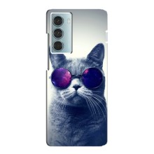 Чехол с принтом для Motorola MOTO G200 (AlphaPrint) Модные коты (Стильный кот)