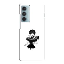Чехлы Венсдей на Motorola MOTO G200 Уэнсдей (AlphaPrint) (танец Уэнздей)