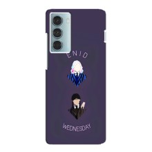 Чехлы Венсдей на Motorola MOTO G200 Уэнсдей (AlphaPrint) (Уэнздей и подруга)