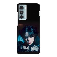 Чехлы Венсдей на Motorola MOTO G200 Уэнсдей (AlphaPrint) (взгляд Уэнздей)