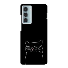 Чехол с рисунком кот на Motorola MOTO G200 (Равнодушный кот)