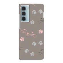 Чехол с рисунком кот на Motorola MOTO G200 (Лапы и усы)