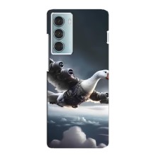 Чехол с мемом Тралалело тралала на Motorola MOTO G200 (Бомбардини гусини)