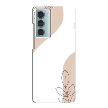 Силконовий чохол з принтом в квітах на Motorola MOTO G200 – Нюдовий дизайн