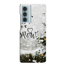 Новогодние, Праздничные Чехлы для Motorola MOTO G200 - 2024 год (Let it snow)