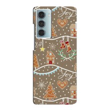 Новогодние, Праздничные Чехлы для Motorola MOTO G200 - 2024 год (Новогодние пряники)