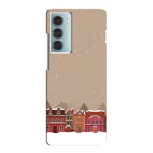 Новогодние, Праздничные Чехлы для Motorola MOTO G200 - 2024 год (Зимний город)