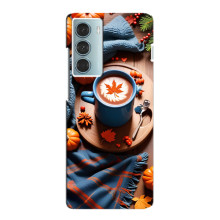 Чехол с уникальным дизайном «Осень с кофе» для Motorola MOTO G200 – Кофе и тыквы