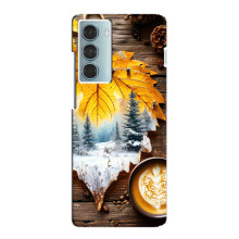 Чехол с уникальным дизайном «Осень с кофе» для Motorola MOTO G200 – Осенне-зимнее кофе