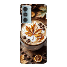 Чехол с уникальным дизайном «Осень с кофе» для Motorola MOTO G200 – Пряный кофе