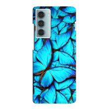 Силиконовый бампер с картинкой животных для Motorola MOTO G200 (Крылья бабочек)