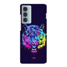 Силиконовый бампер с картинкой животных для Motorola MOTO G200 (Тигр-Арт)