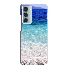 Силиконовый чехол с КАРТИНКАМИ лето для Motorola MOTO G200 (AlphaPrint) (Море)