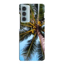 Силиконовый чехол с КАРТИНКАМИ лето для Motorola MOTO G200 (AlphaPrint) (Пальма)