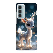 Яскравий чохол для Motorola MOTO G200 з Зимові Оленята – Блискуче оленятко