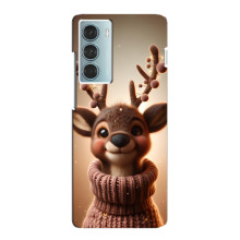 Яскравий чохол для Motorola MOTO G200 з Зимові Оленята – Олень в светрі