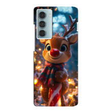 Яскравий чохол для Motorola MOTO G200 з Зимові Оленята – Олень з шарфом