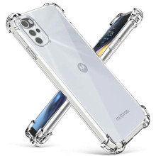 TPU чехол GETMAN Ease logo усиленные углы Full Camera для Motorola Moto G22 – Прозрачный