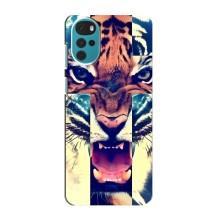 Чехлы с изображением разных животных для Motorola MOTO G22 (Яркий Тигр)