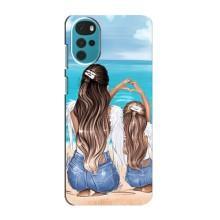Чехол с печатью для Motorola MOTO G22 - (Мама с ребенком) (AlphaPrint) (Мама с доченькой)